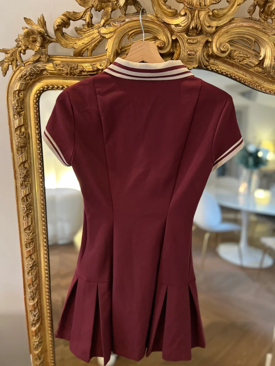 Robe Zara prune col beige bis – Image 3