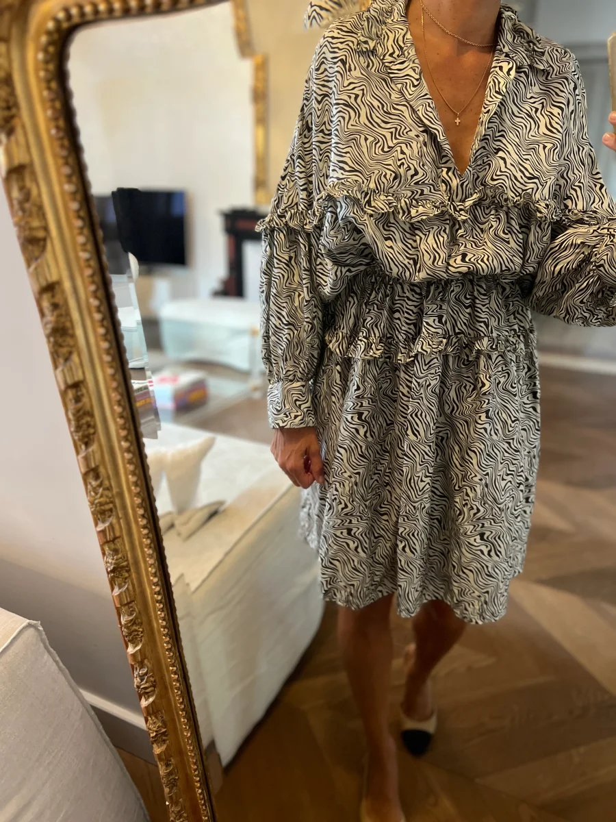 Sandro - Robe longue zébrée – Image 4