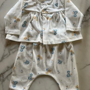 Petit Bateau - Ensemble Pyjama à fleurs T.3 mois
