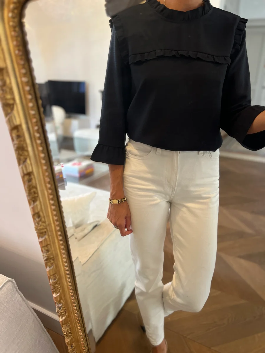 La Petite étoile - Blouse bleu marine col montant – Image 3