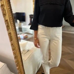 La Petite étoile - Blouse bleu marine col montant