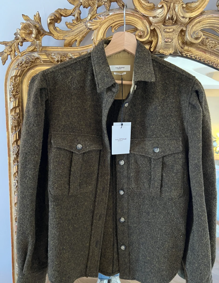 Isabel Marant - Surchemise Florrie en laine kaki – Image 2