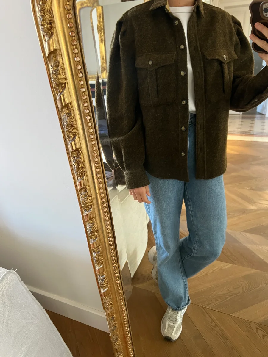 Isabel Marant - Surchemise Florrie en laine kaki – Image 5