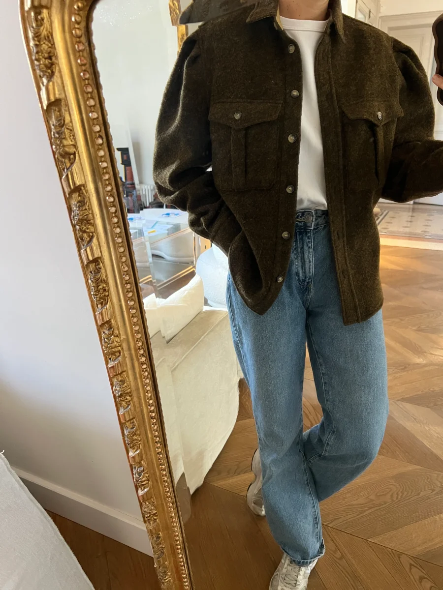 Isabel Marant - Surchemise Florrie en laine kaki – Image 4