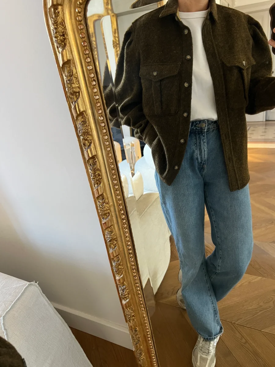 Isabel Marant - Surchemise Florrie en laine kaki – Image 3