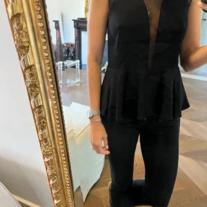 Haut Sandro noir transparence