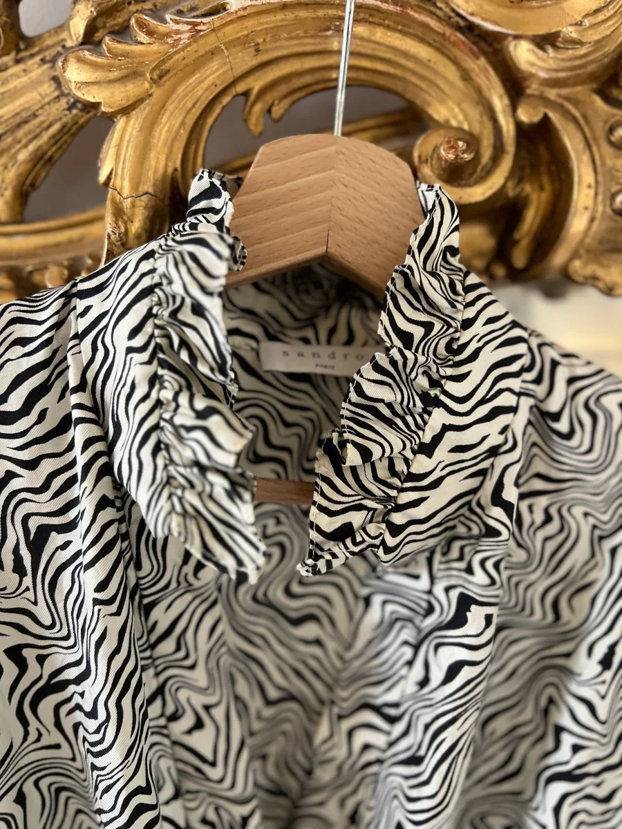 Sandro - Robe longue zébrée – Image 7