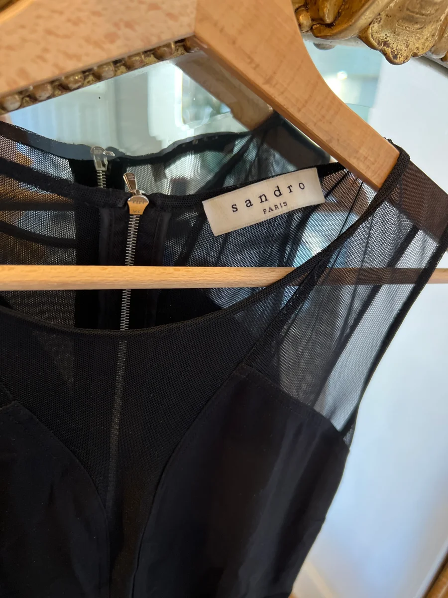 Haut Sandro noir transparence – Image 6