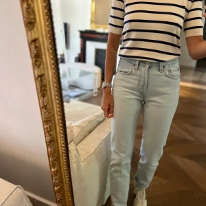 T-shirt Zara marin à rayures