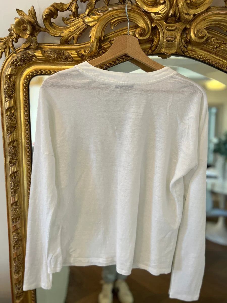 Haut en lin blanc Zapa – Image 7