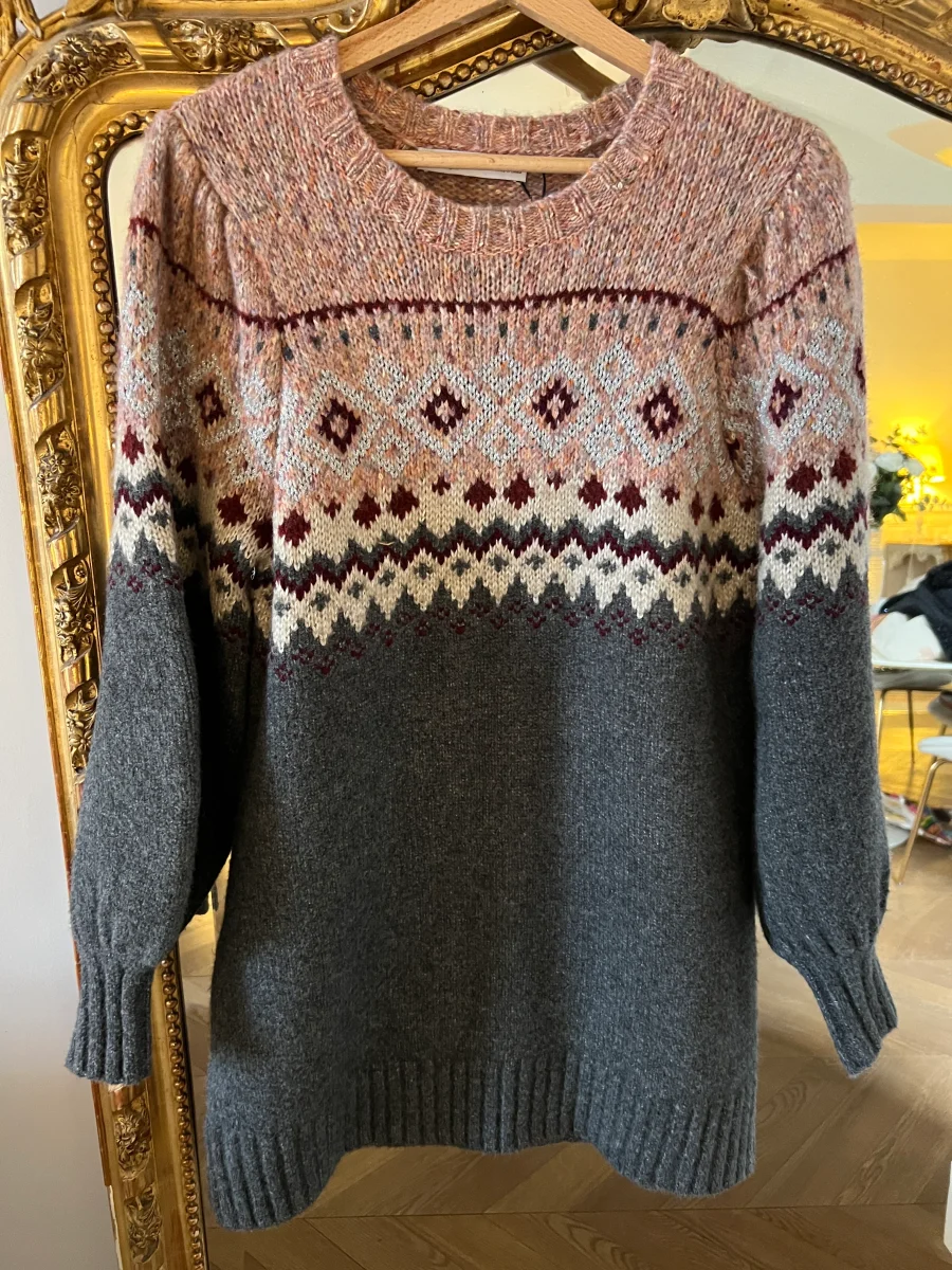 Zara - Robe Pull coloré grosse mailles – Image 2