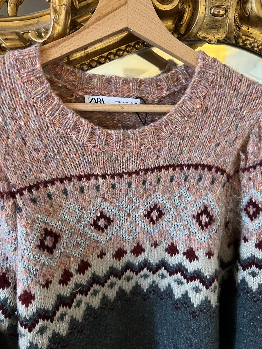 Zara - Robe Pull coloré grosse mailles – Image 3