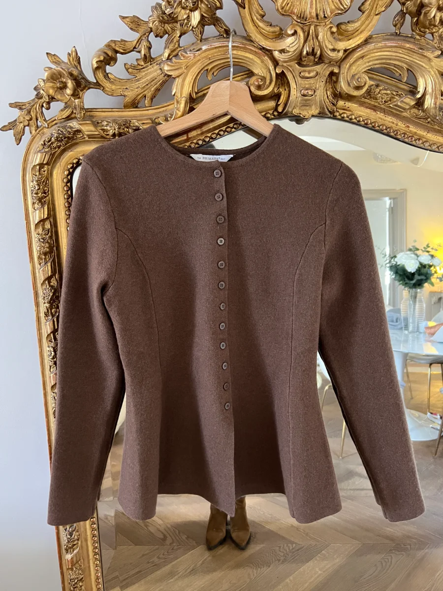 Primark - Gilet à basque marron – Image 5