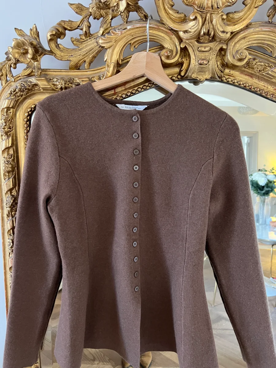 Primark - Gilet à basque marron – Image 6