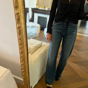 Haut Zara Noir froncé