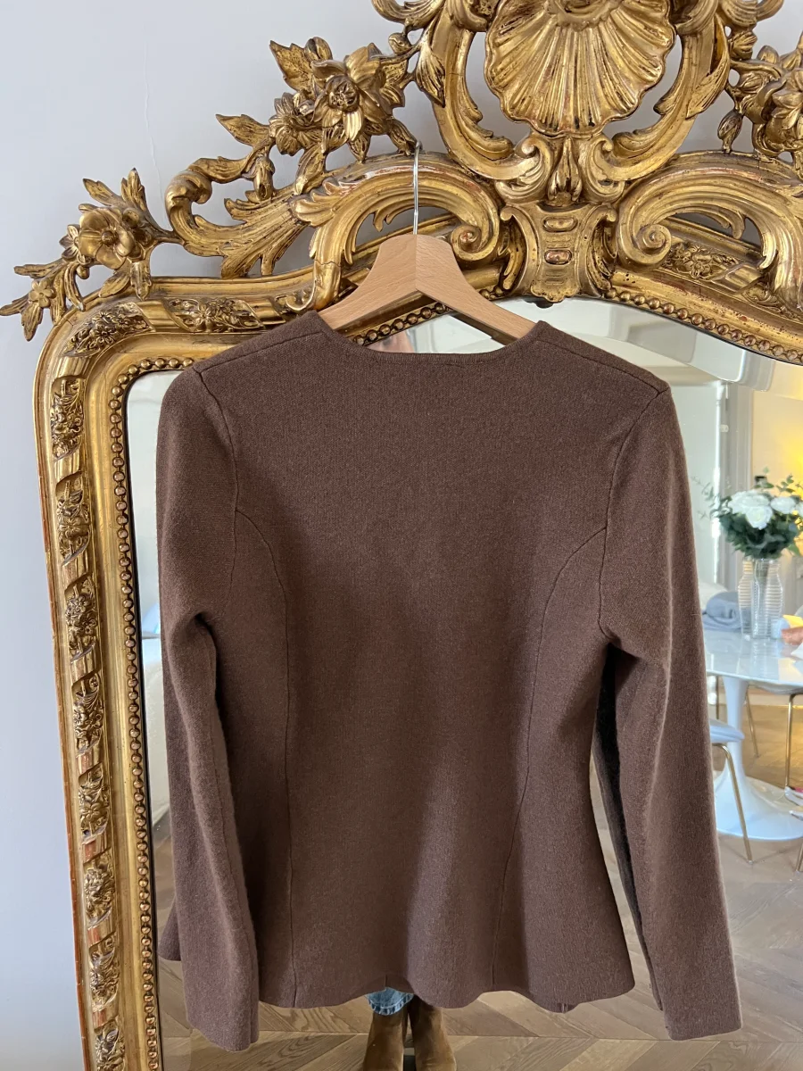 Primark - Gilet à basque marron – Image 8