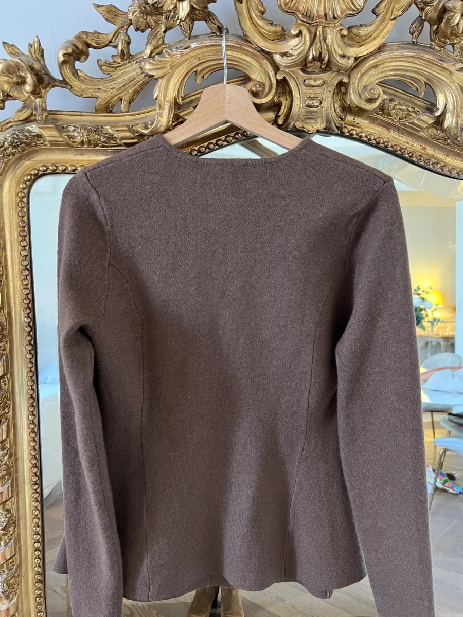 Primark - Gilet à basque marron – Image 9