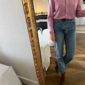 Eric Bompard  - Cardigan en cachemire classique rose