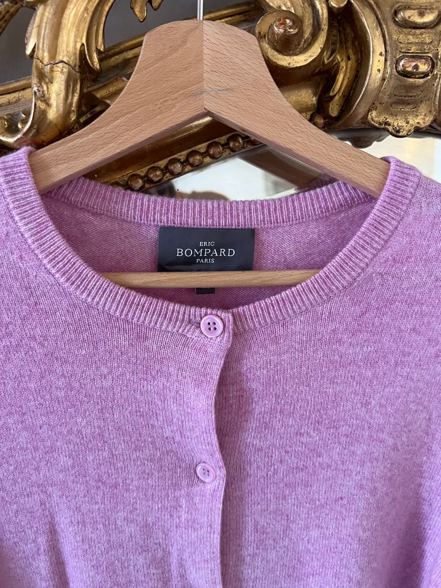 Eric Bompard - Cardigan en cachemire classique rose – Image 6