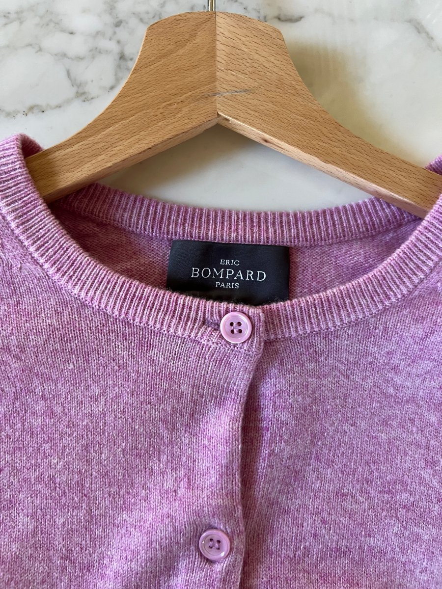 Eric Bompard - Cardigan en cachemire classique rose – Image 9