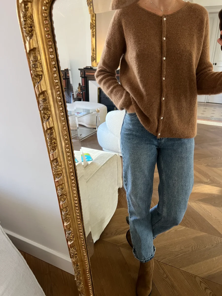 Sézane - Gilet Gaspard marron – Image 4