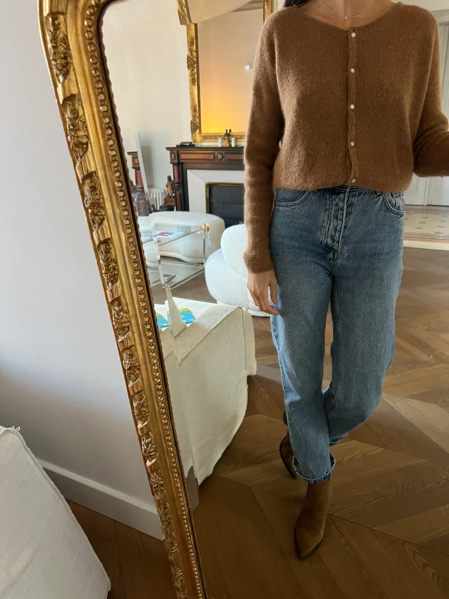 Sézane - Gilet Gaspard marron