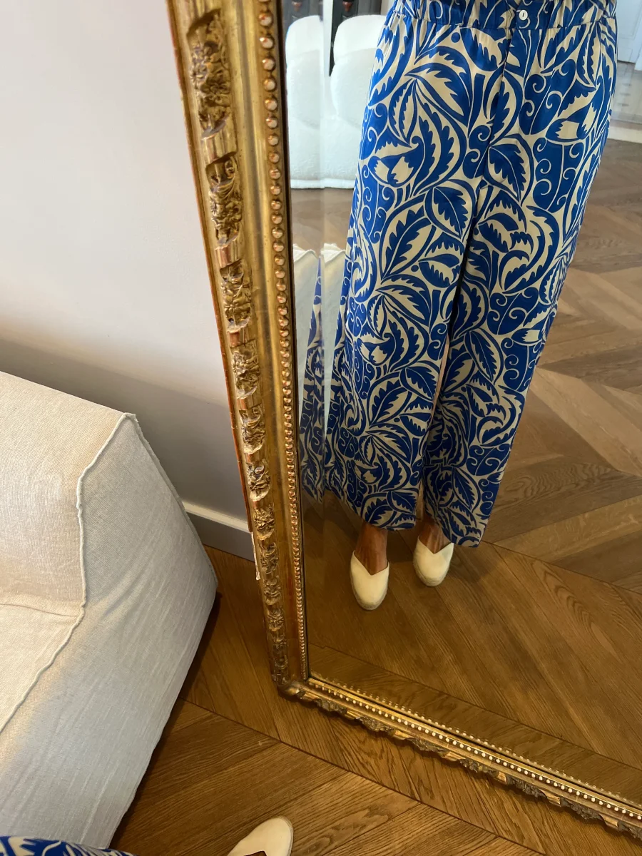 Topolina - Pantalon fluide bleu electrique