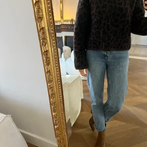 H&M - Pull Léopard en maille jacquard marron et noir