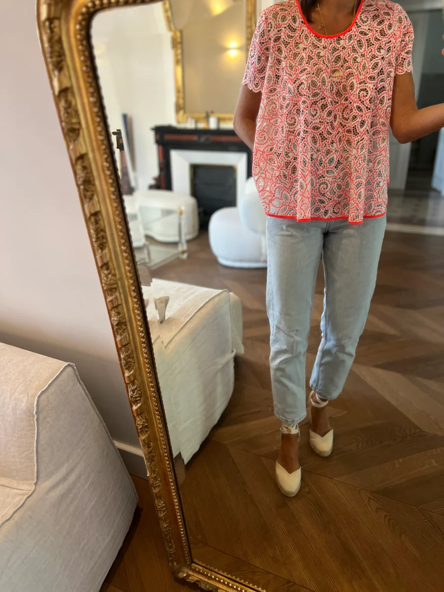Claudie Pierlot - T shirt dentelle fluo – Image 3