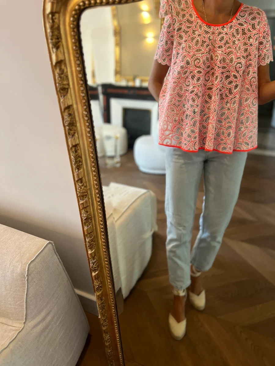 Claudie Pierlot - T shirt dentelle fluo – Image 4