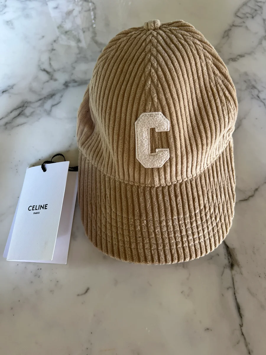 Celine - Casquette en velours beige neuve – Image 2