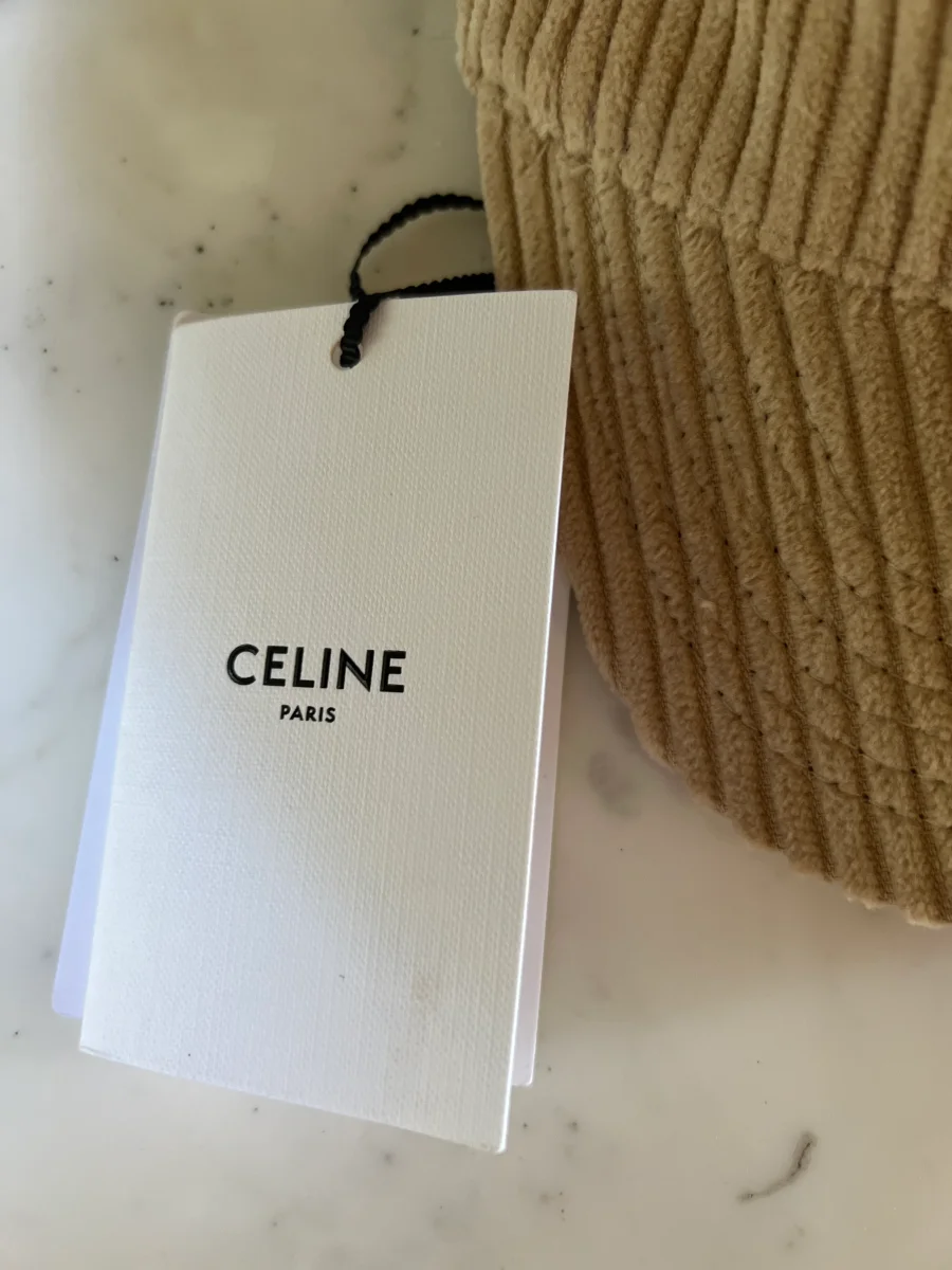 Celine - Casquette en velours beige neuve – Image 4