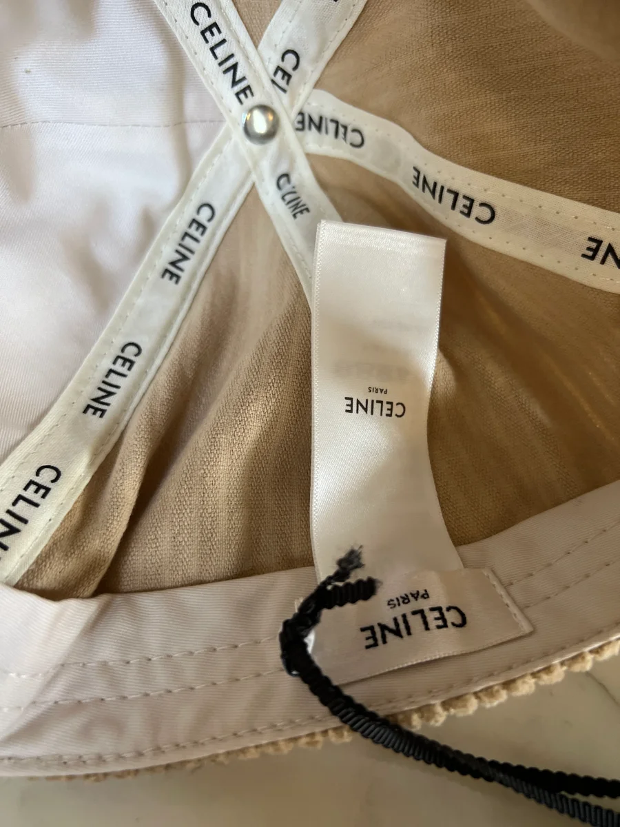 Celine - Casquette en velours beige neuve – Image 5