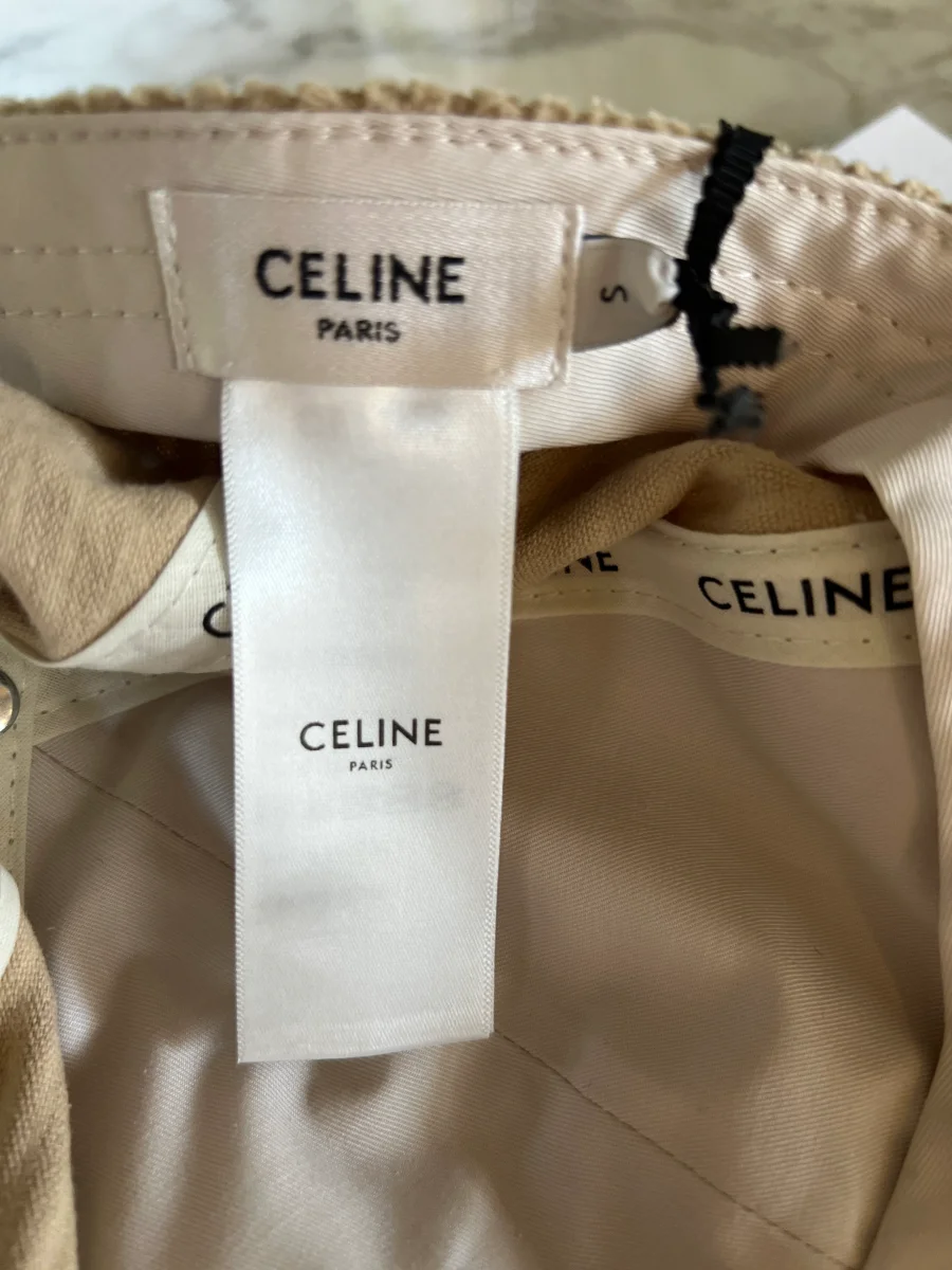 Celine - Casquette en velours beige neuve – Image 7