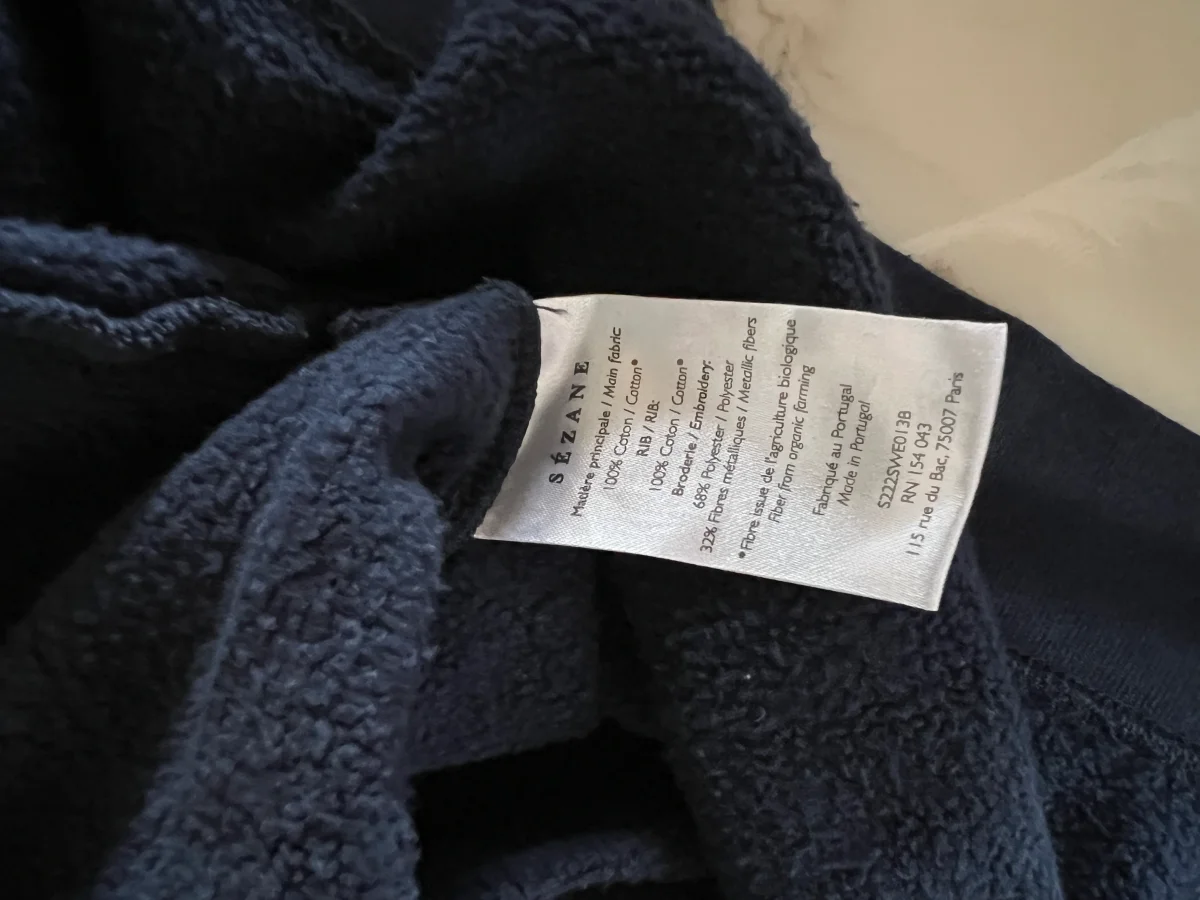 Sézane - Sweat bleu marine Amour – Image 9