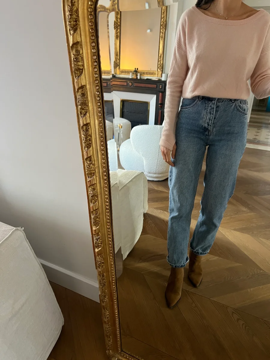 Princesse tam tam - Pull en cachemire rose pale – Image 3