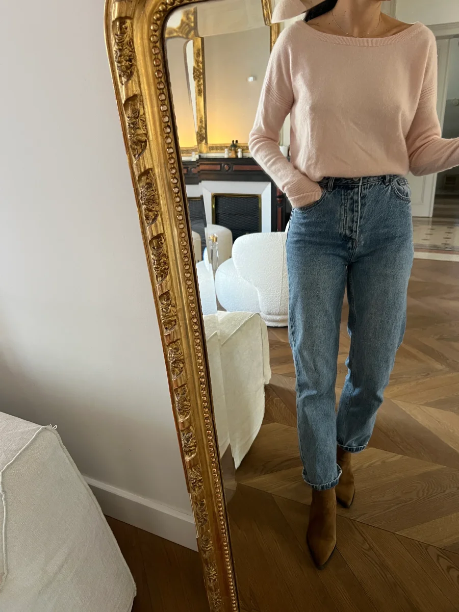 Princesse tam tam - Pull en cachemire rose pale – Image 2