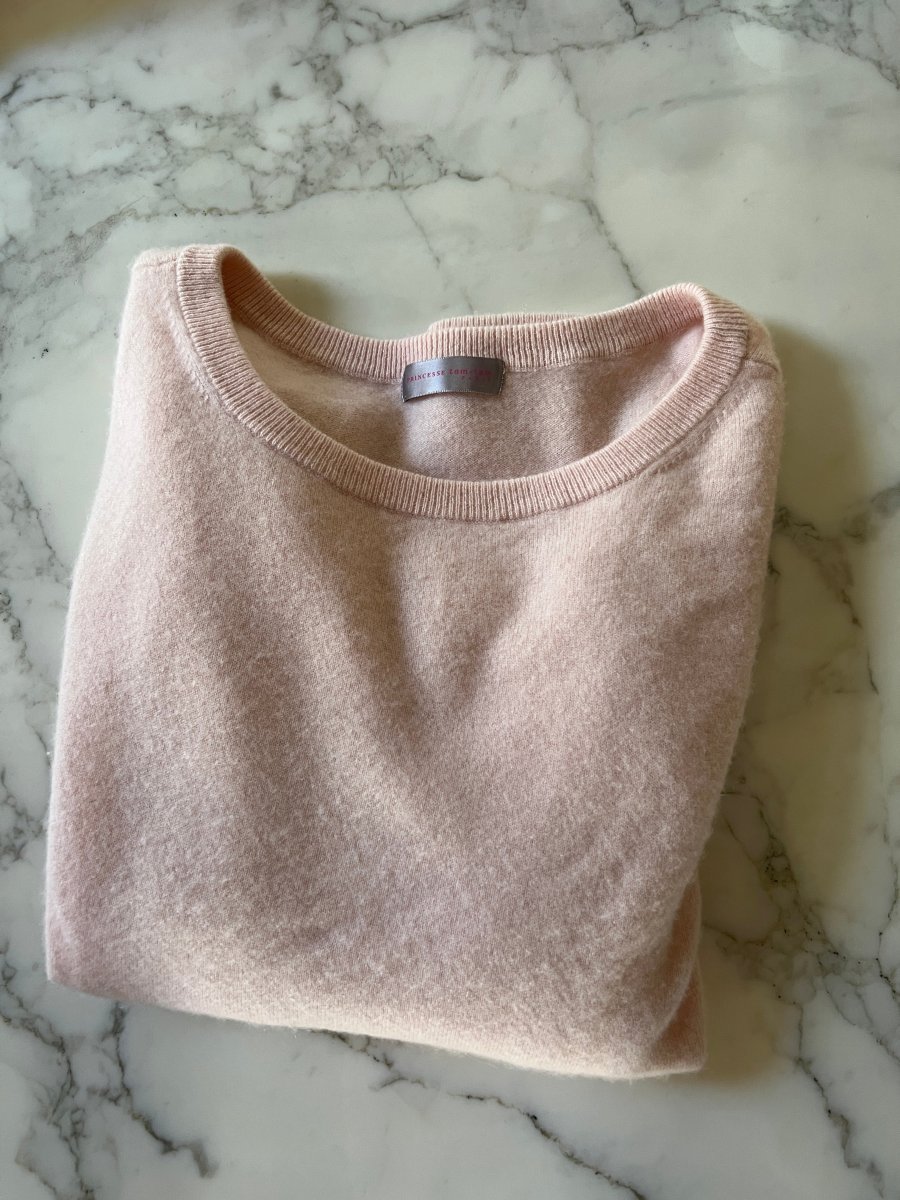 Princesse tam tam - Pull en cachemire rose pale – Image 4