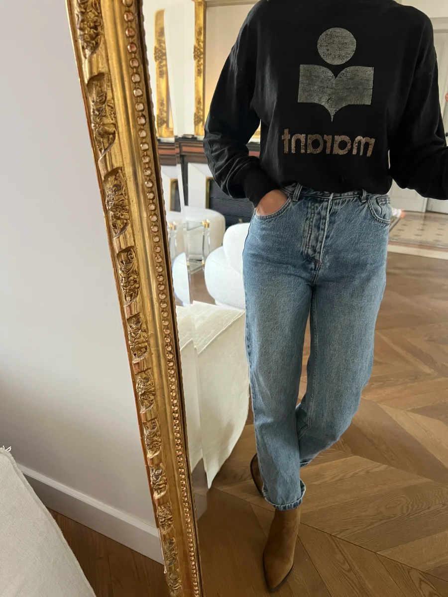 Isabel Marant - T-shirt manches longues en lin noir