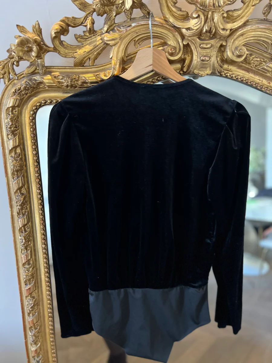 Body Zara velours noir – Image 4