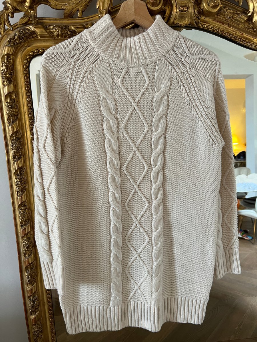 Pimkie - Robe Pull beige maille tressée – Image 2