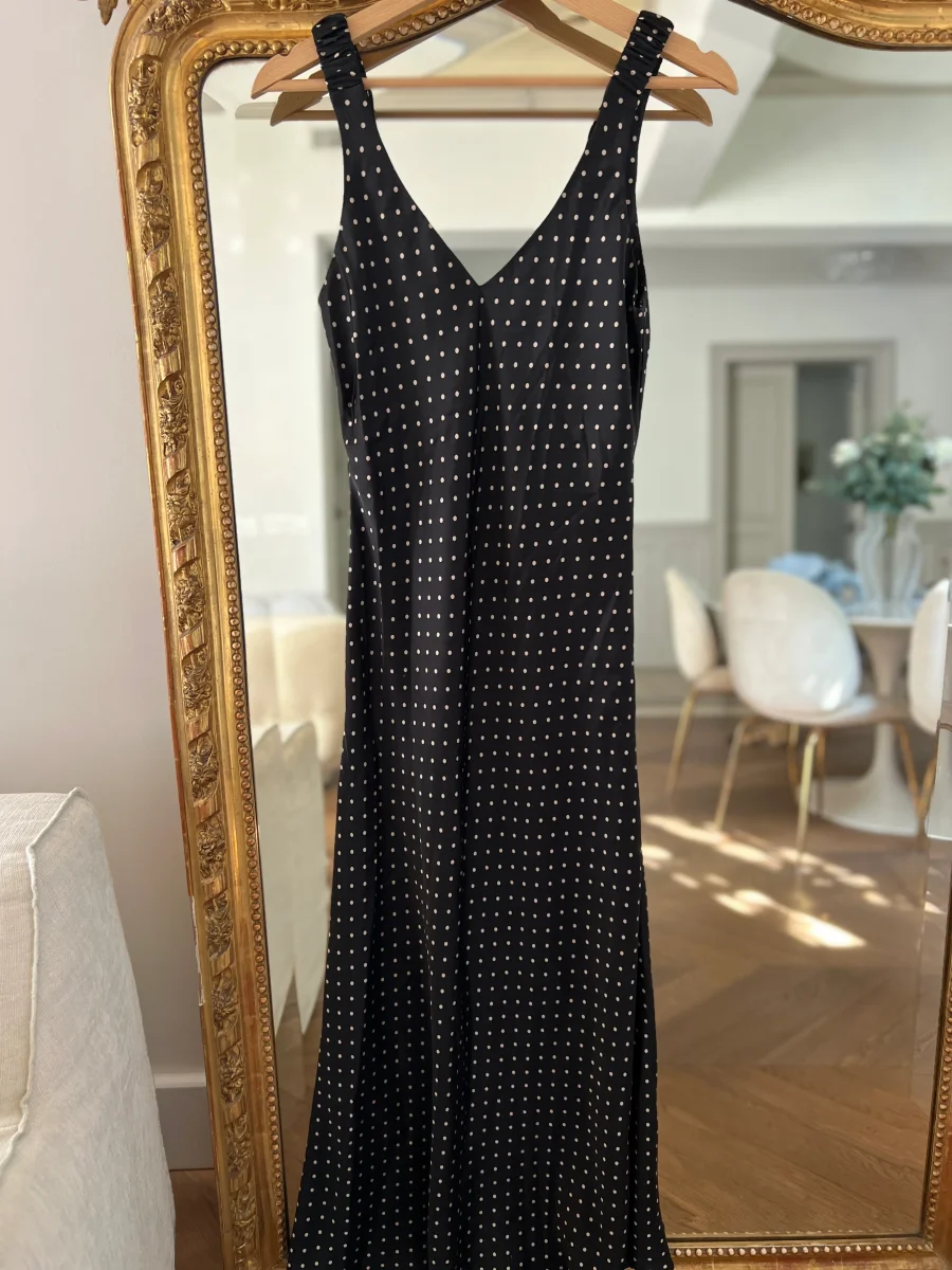 Robe Zara satinée à pois – Image 6