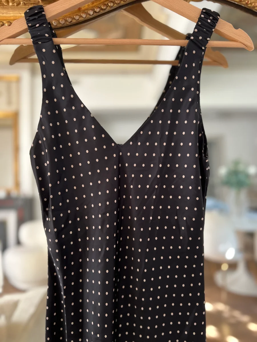 Robe Zara satinée à pois – Image 7