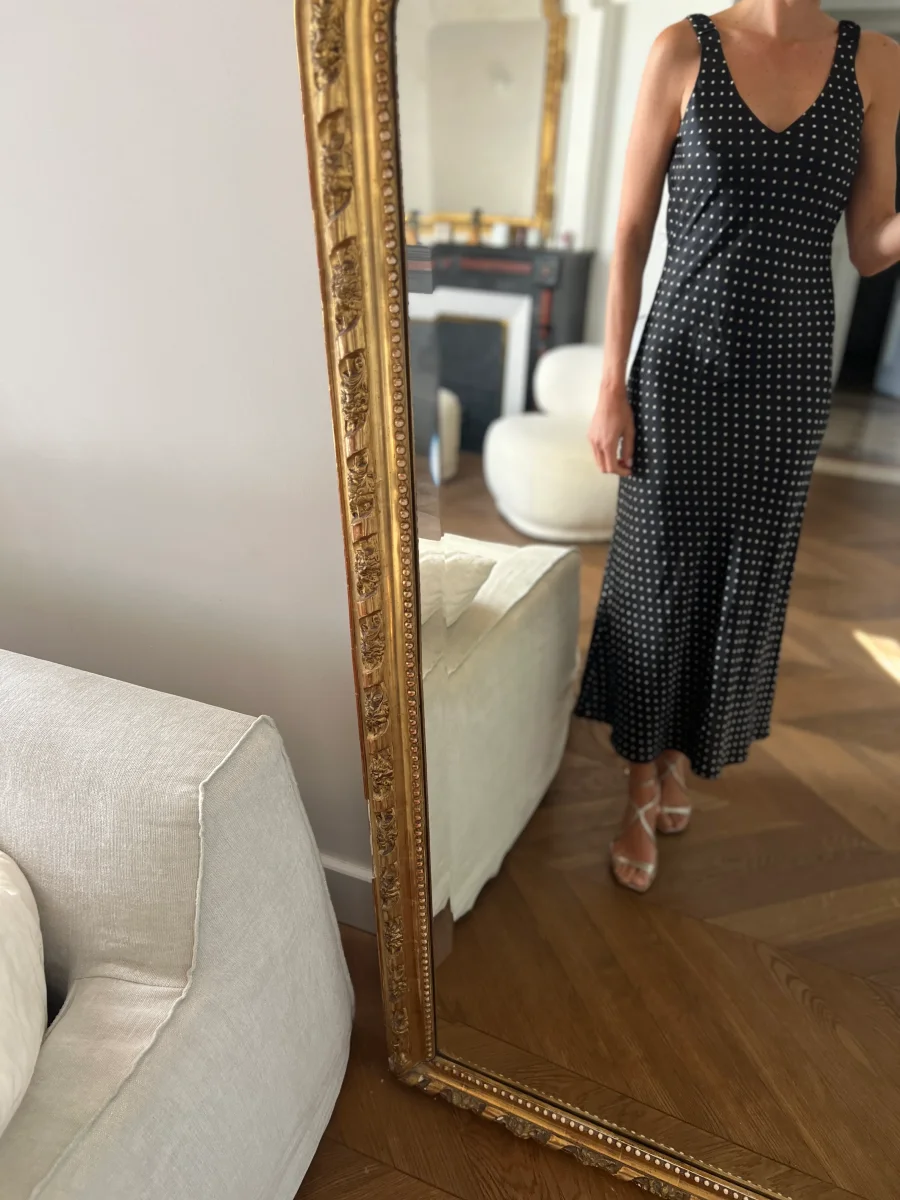 Robe Zara satinée à pois