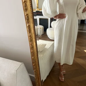 Robe H&M blanche manches bouffantes