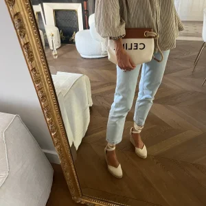 Celine - Pochette ecrue et camel