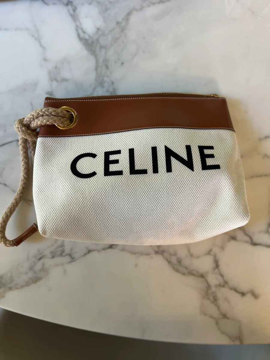 Celine - Pochette ecrue et camel – Image 4