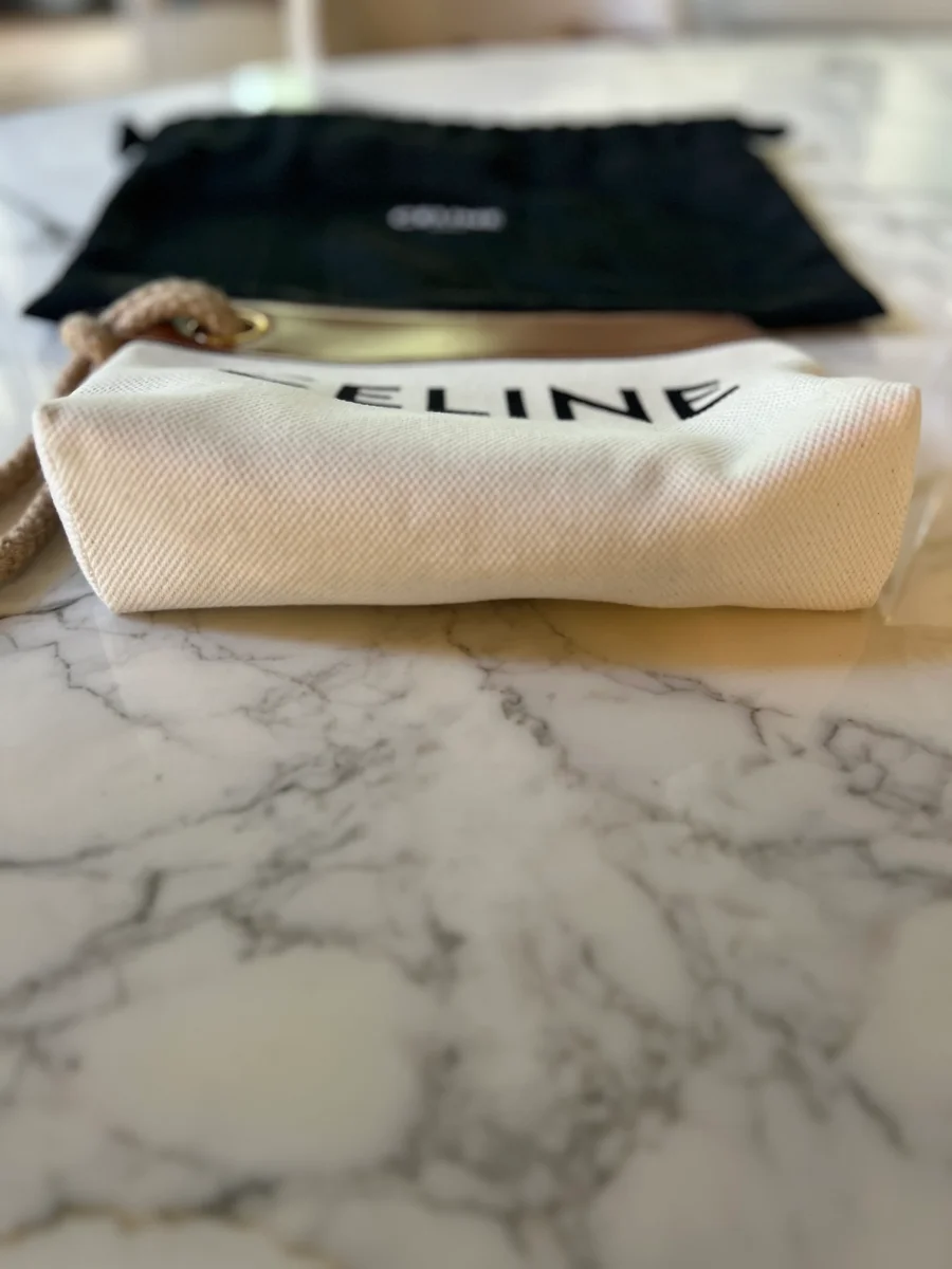 Celine - Pochette ecrue et camel – Image 5