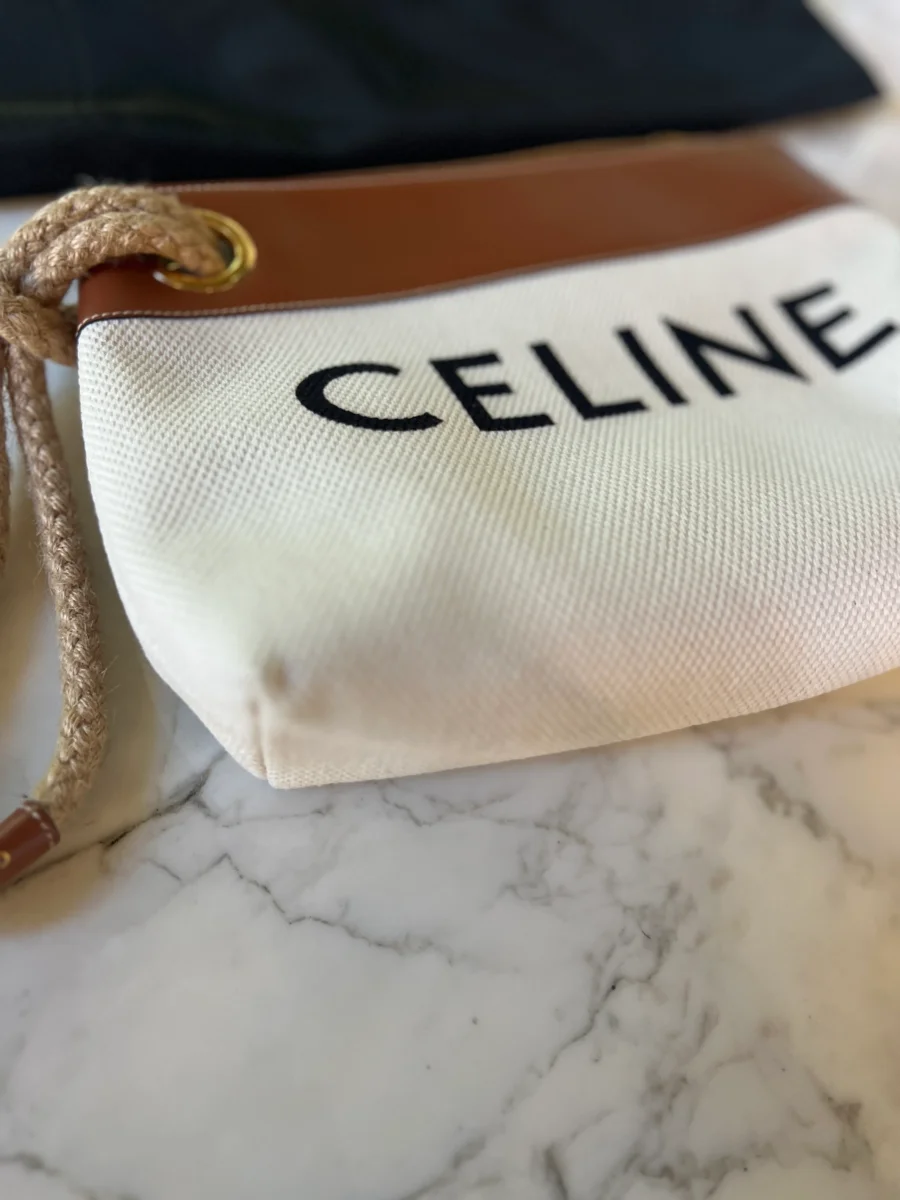 Celine - Pochette ecrue et camel – Image 6