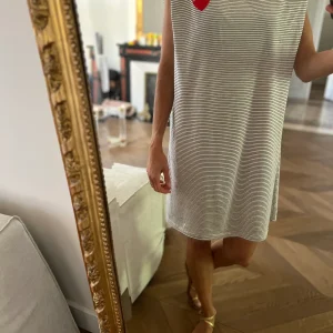 Ariane Brodier Robe à rayures coeur Opullence